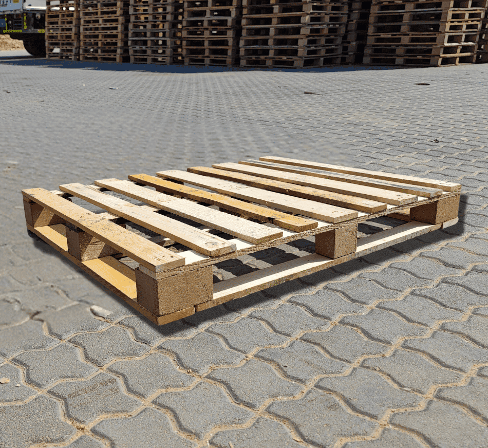 Used wooden pallet for shipping, storage, and logistics solutions.