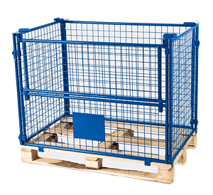 Metal pallet collar on white background