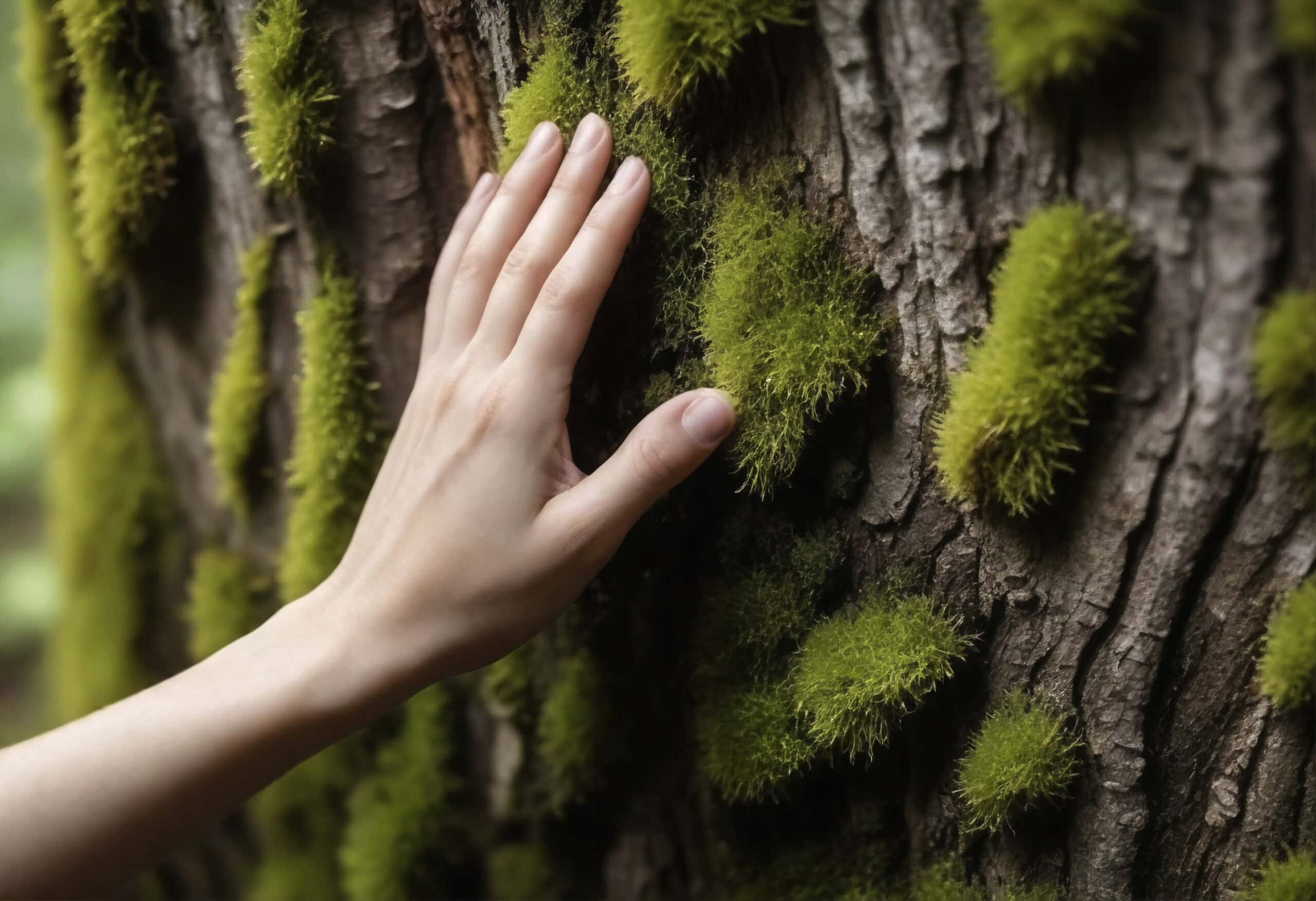 close up moss nature