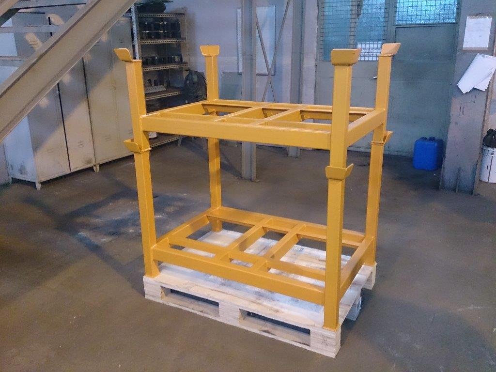steel rack on the pallet